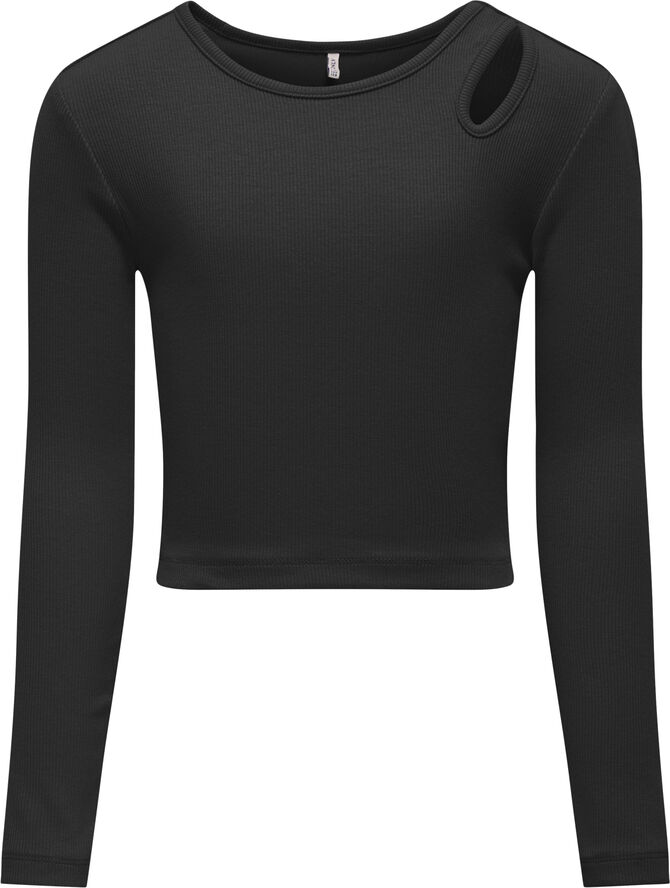 ONLY KOGNESSA LIFE L/S CUT OUT TOP BOX J Sort