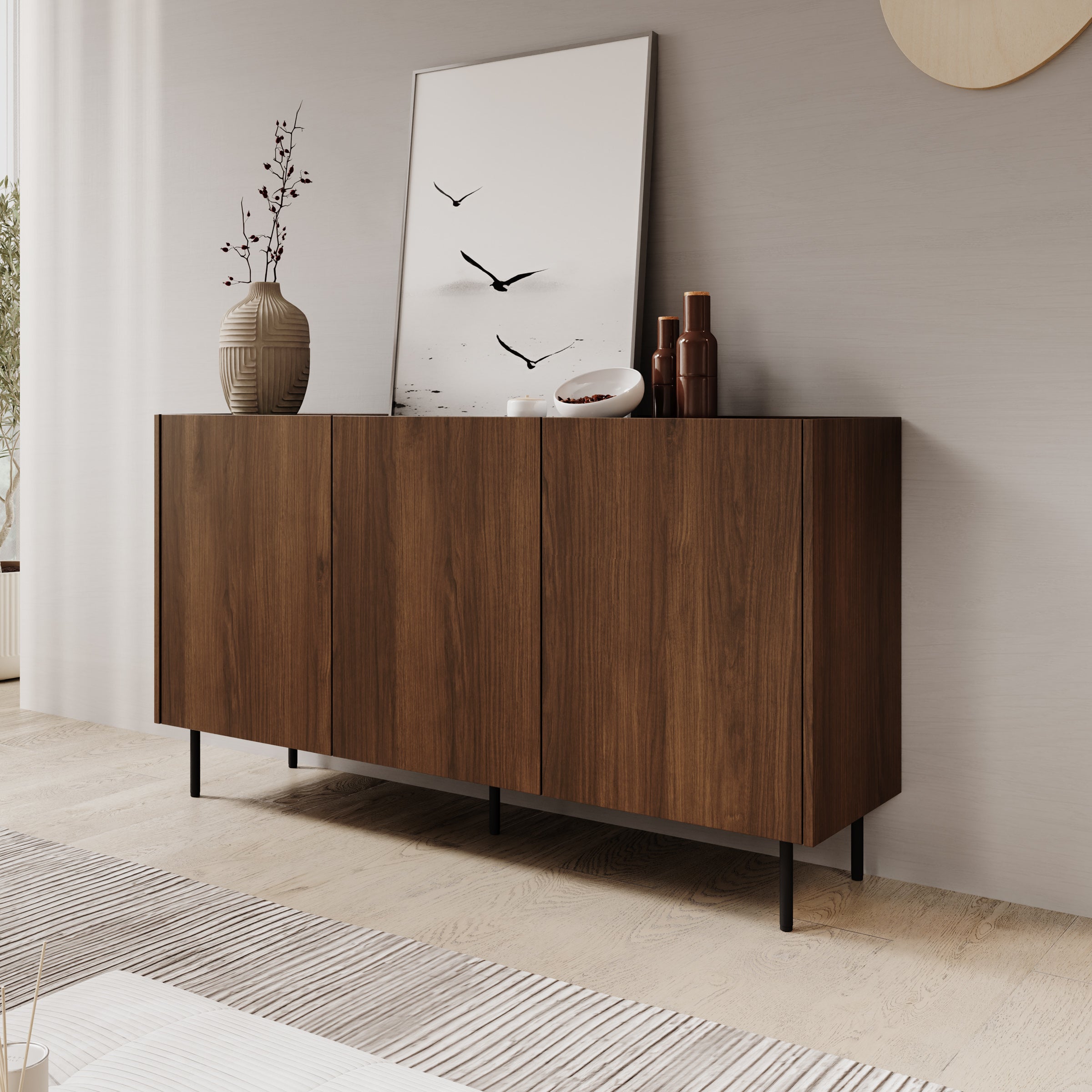 Tahiti - Dressoir - Donker eiken - 144x37x78 cm