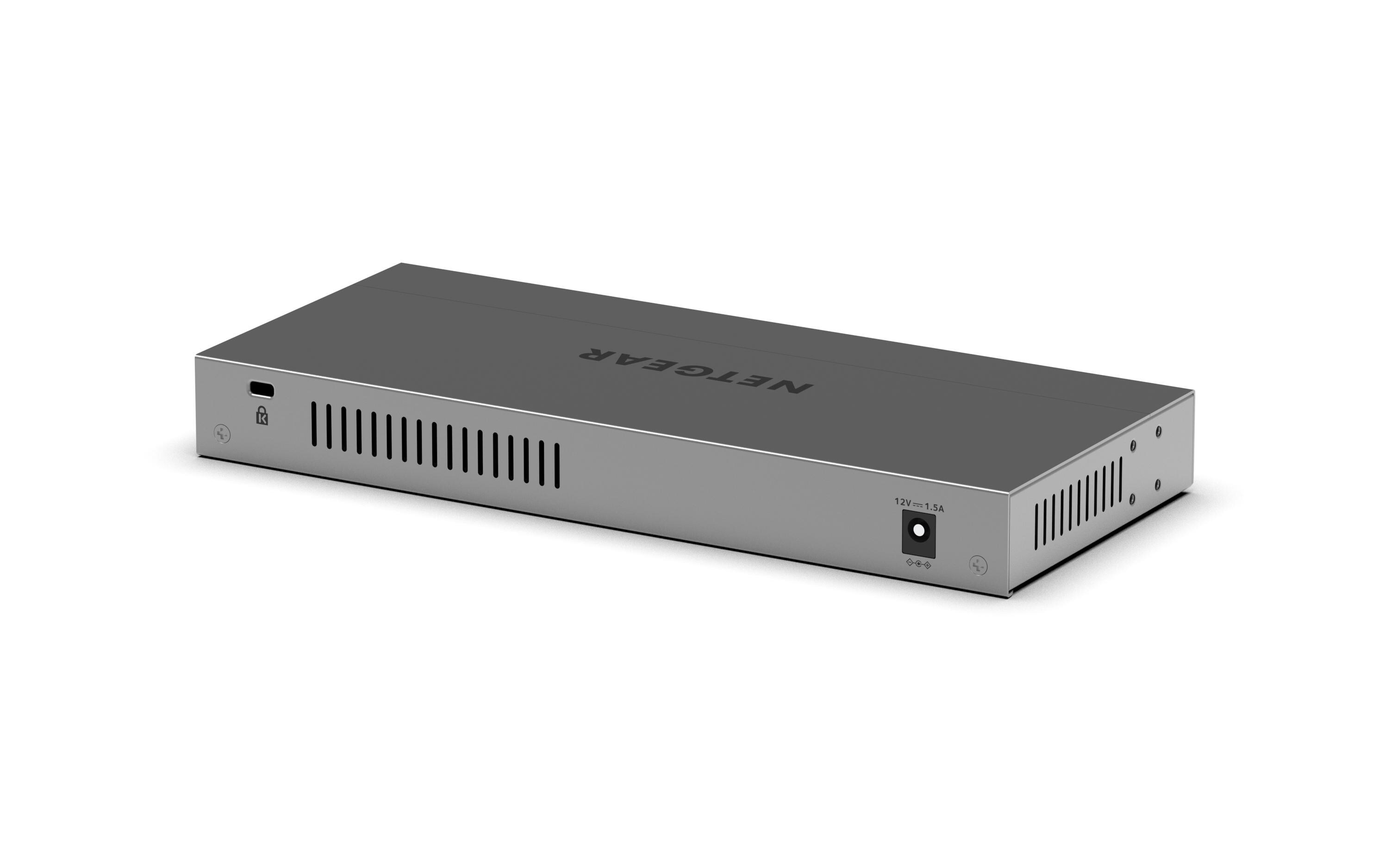 Switch GS108X-100EUS 8 PortNETGEAR GS108X unmanaged 8-Port Gigabit Switch mit 10 Gigabit SFP+ Uplink