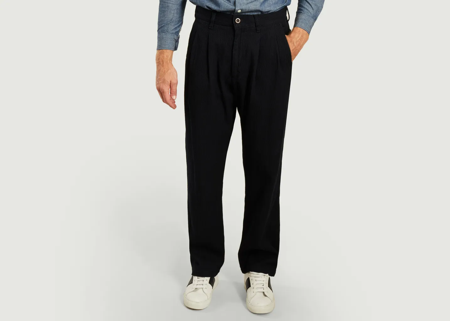 Pantalon en coton Sashiko Montpe Japan Blue Jeans