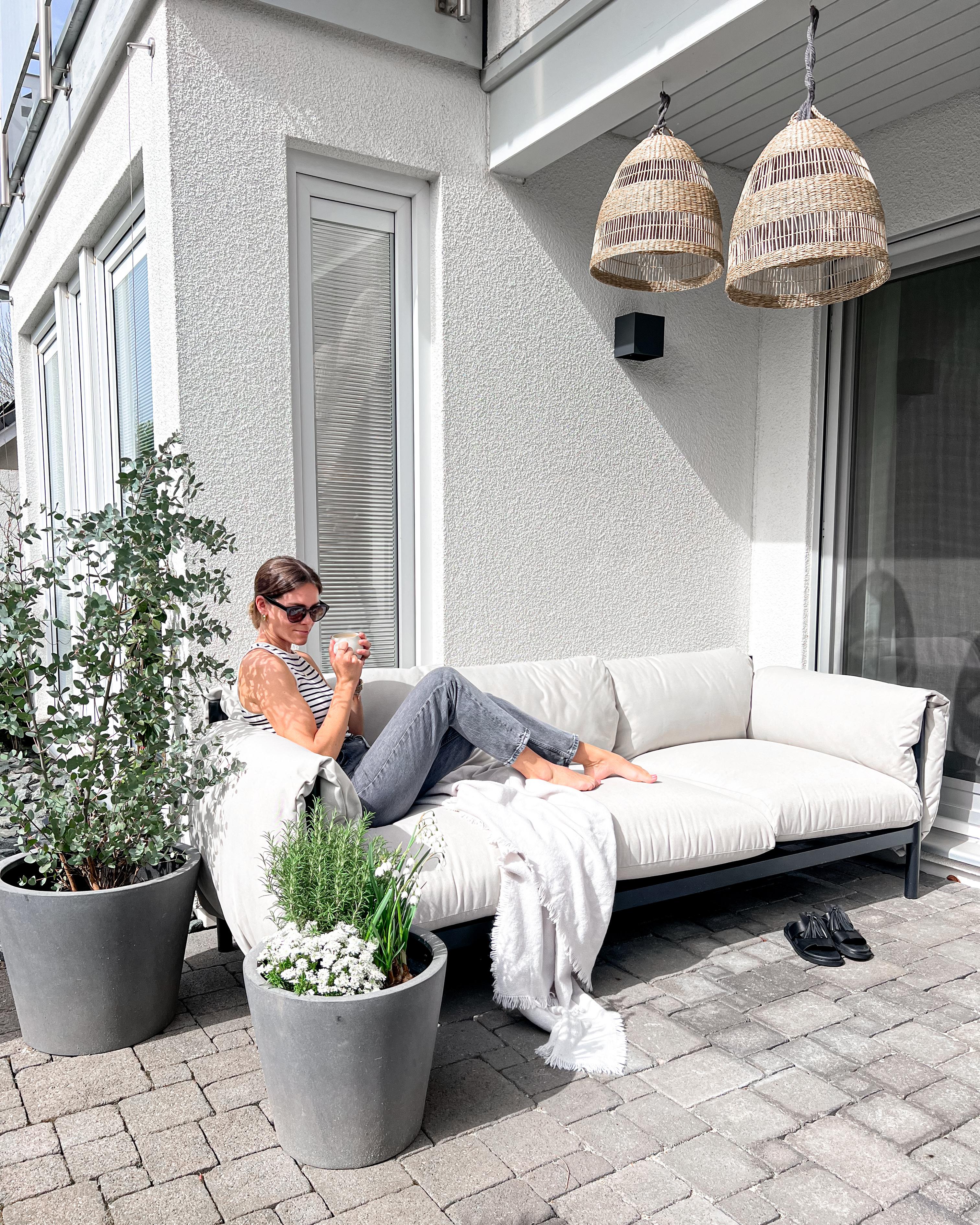 Tuin loungebank 3-zits ESPERIA Metaal Grijs