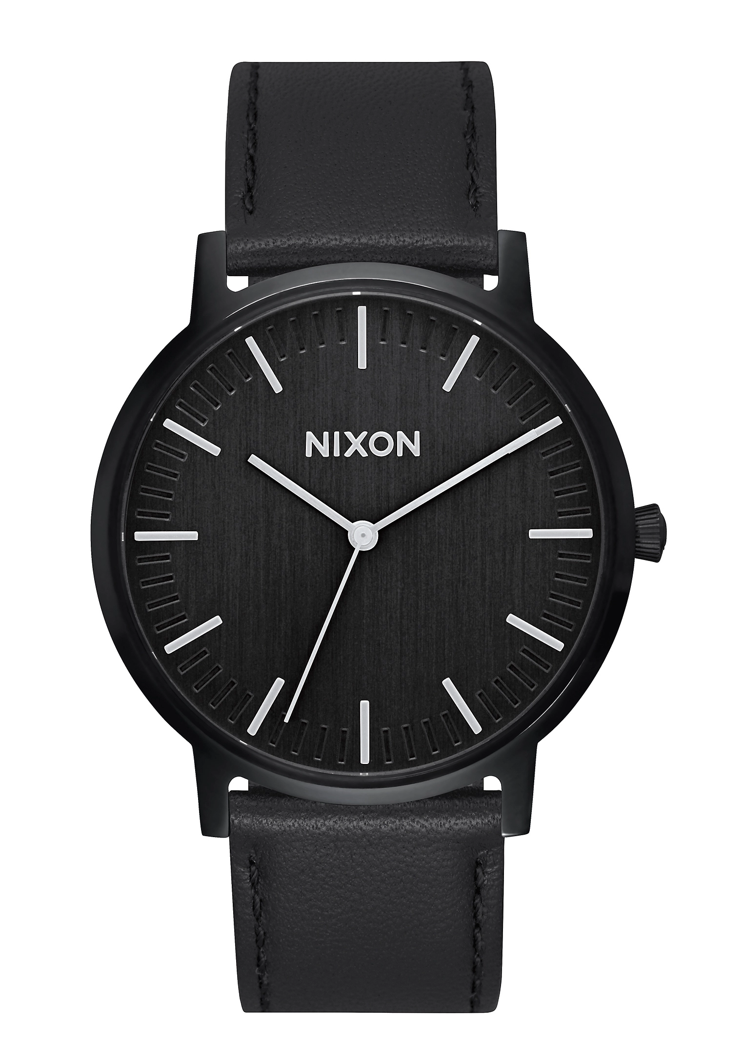 Nixon The Porter 35 Leather All Black / Silver A1199-2345