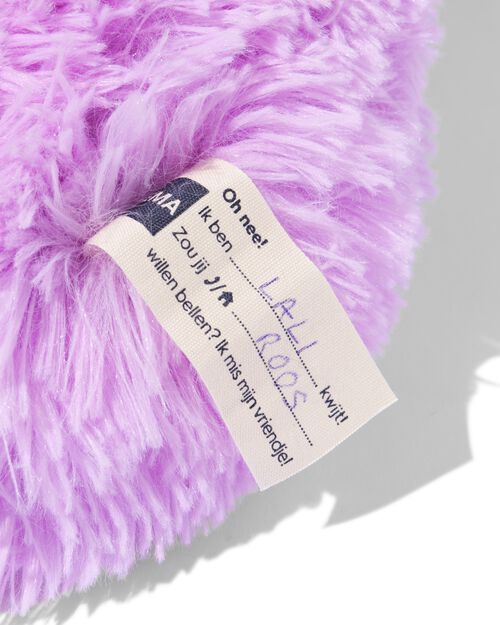 monstre en peluche lilas