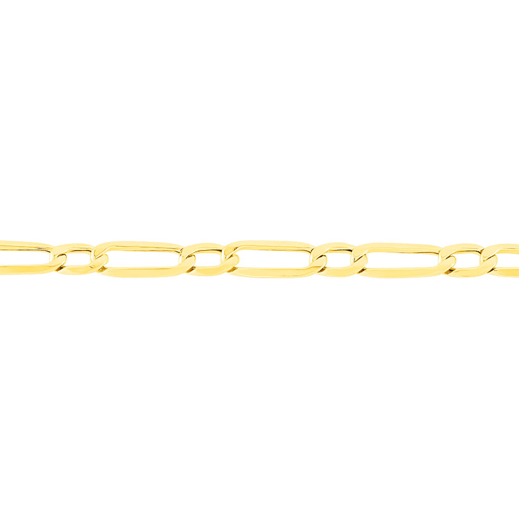 Bracelet Or Jaune Maille Alternée