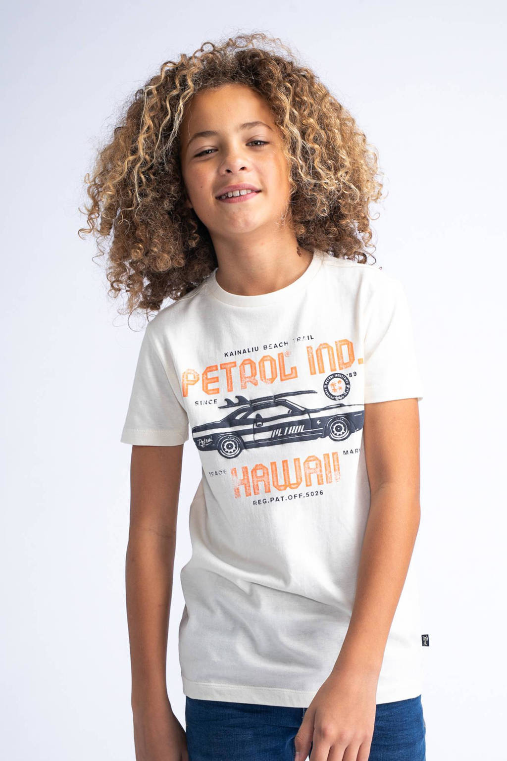 Petrol Industries T-shirt met logo offwhite