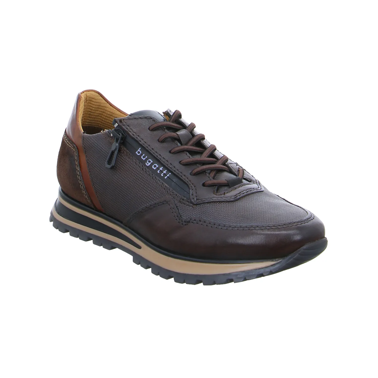BUGATTI SHOES Halbschuhe Sneaker Braun Leder