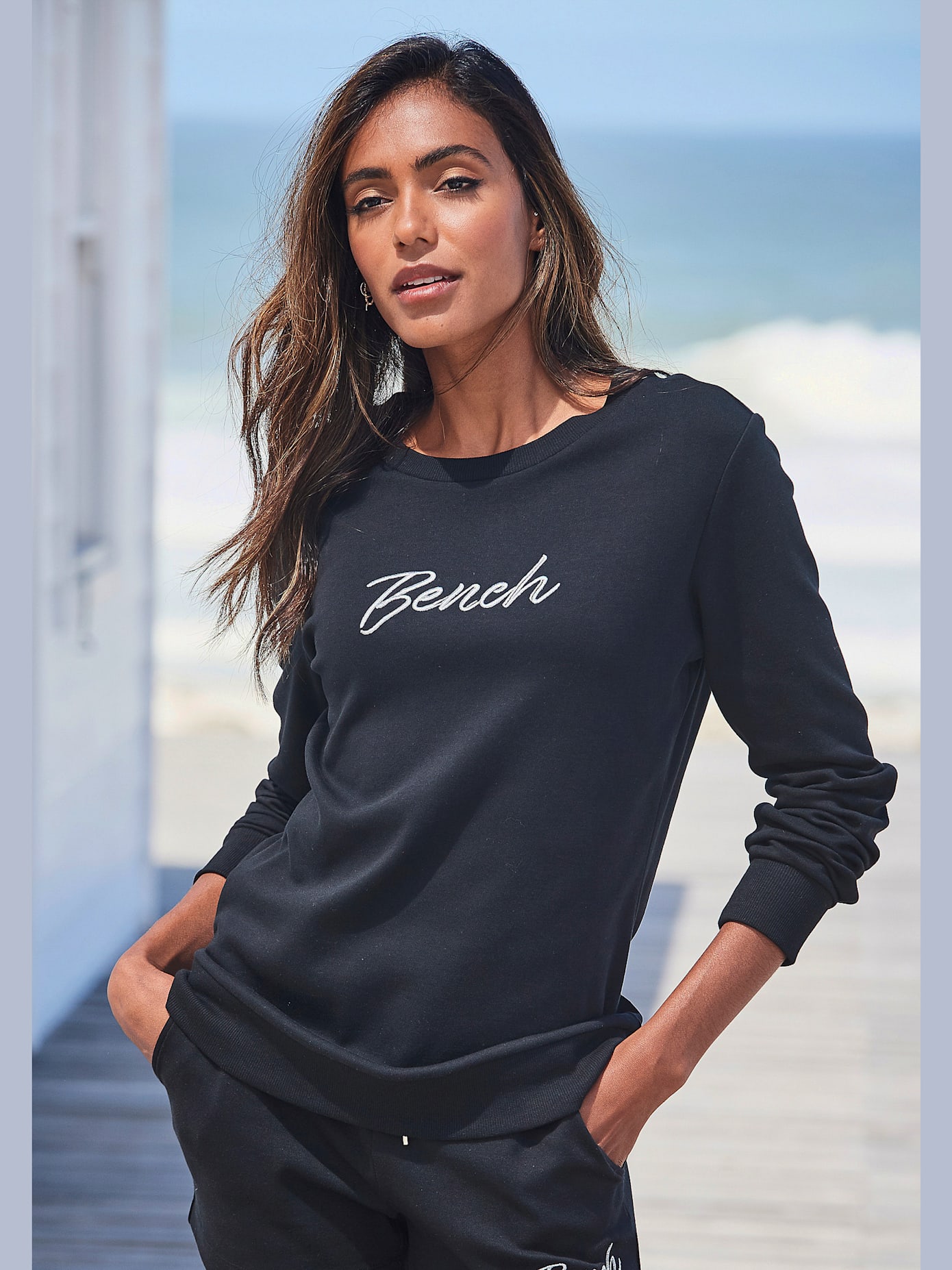 Sweatshirt basique à encolure ronde