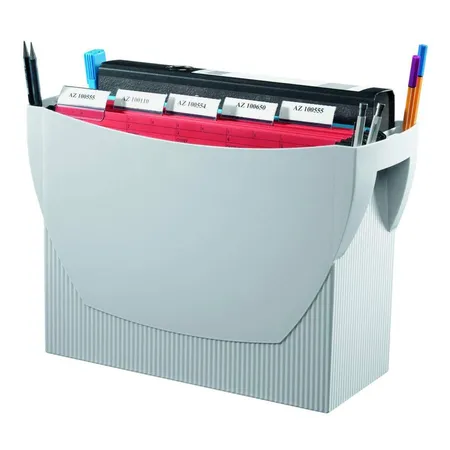 HAN Hängemappenbox SWING, für ca. 20 Mappen, 390 x 260 x 150 mm, lichtgrau