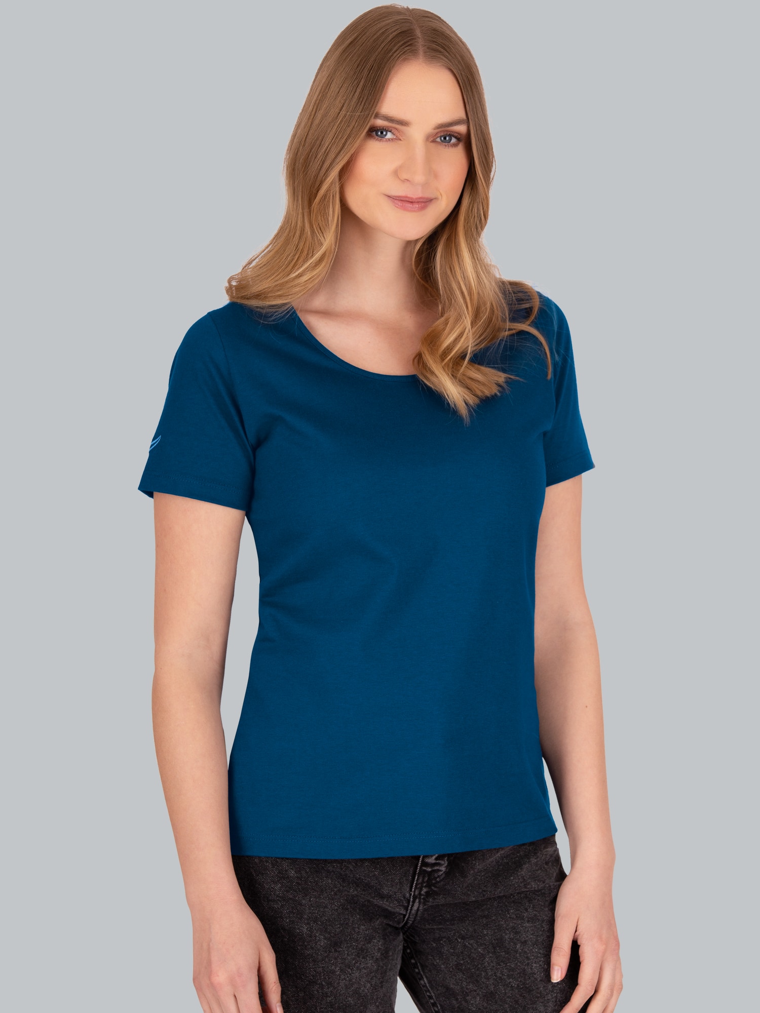 T-Shirt aus Biobaumwolle Saphir-C2C