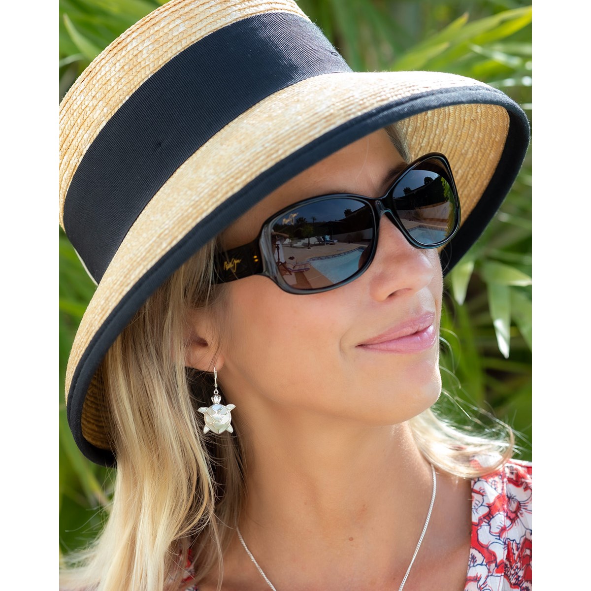 Boucles d'Oreille Tortue en Nacre Blanche & Argent 925 - Bijoux Tendance Femme | Aden