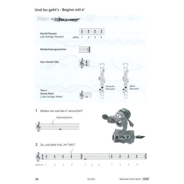 Hage Musikverlag Klarinetten Fuchs 1