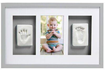 Pearhead Babyprints Deluxe Fotoramme Trippel, Grå
