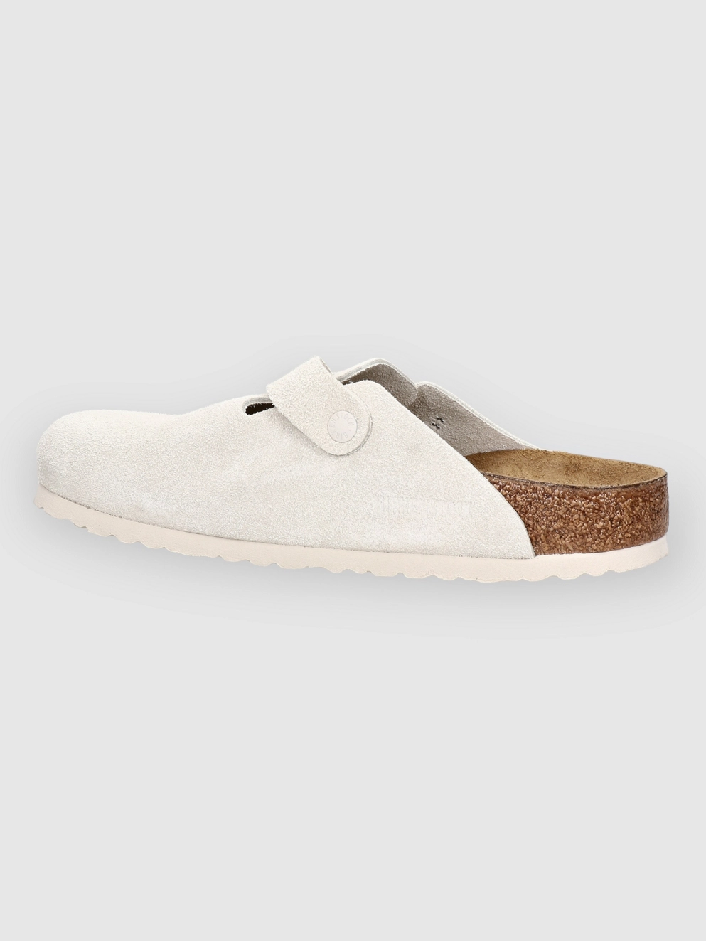 Birkenstock Boston Suede Leather Sandals antique white