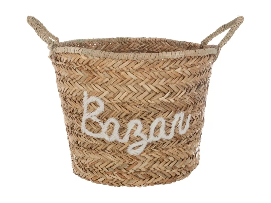 Panier en Osier Brodé 