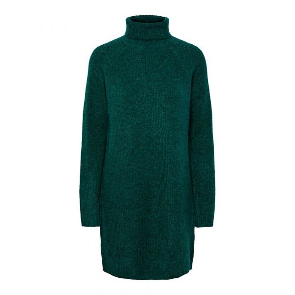 Pieces Vestido De Manga Comprida Ellen High Neck Knit Trekking Green XL
