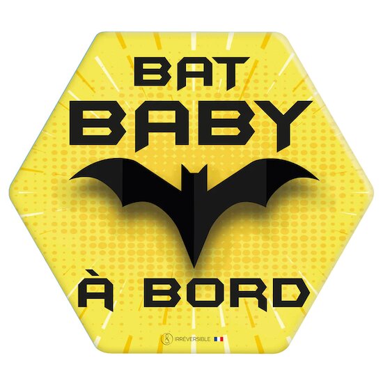 Autocollant bébé à bord   Bat Baby        de               Irréversible