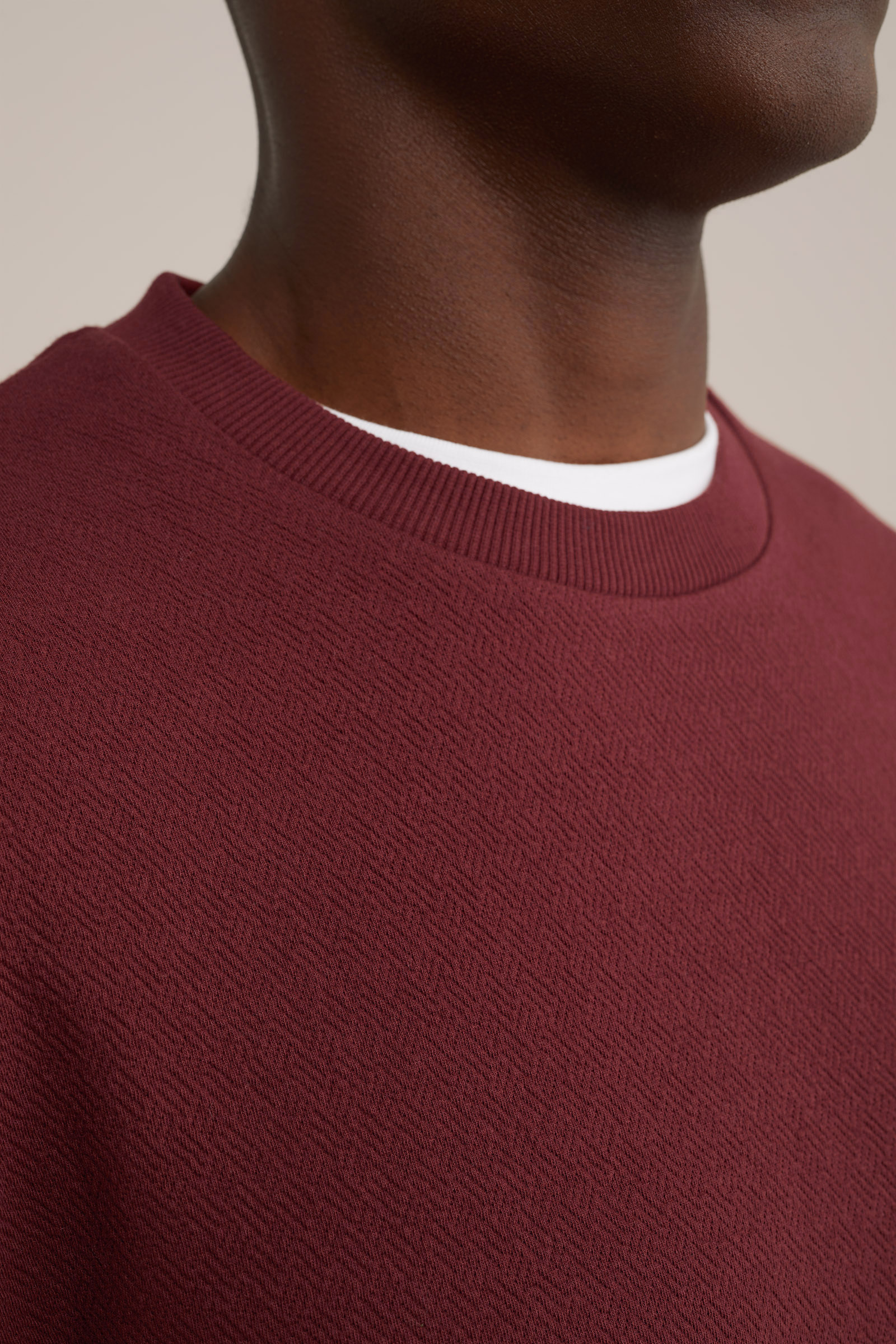 sweater met structuur WE Fashion Rood