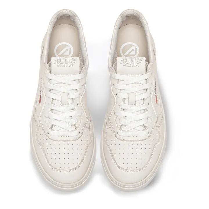 Autry Baskets Medalist Low Cuir de Chèvre | Blanc