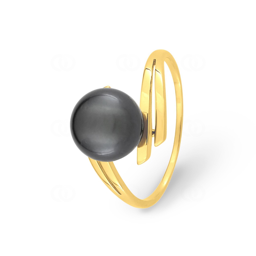 Ring 750/18 K Gelbgold mit Tahiti-Kulturperle Ø 8mm
