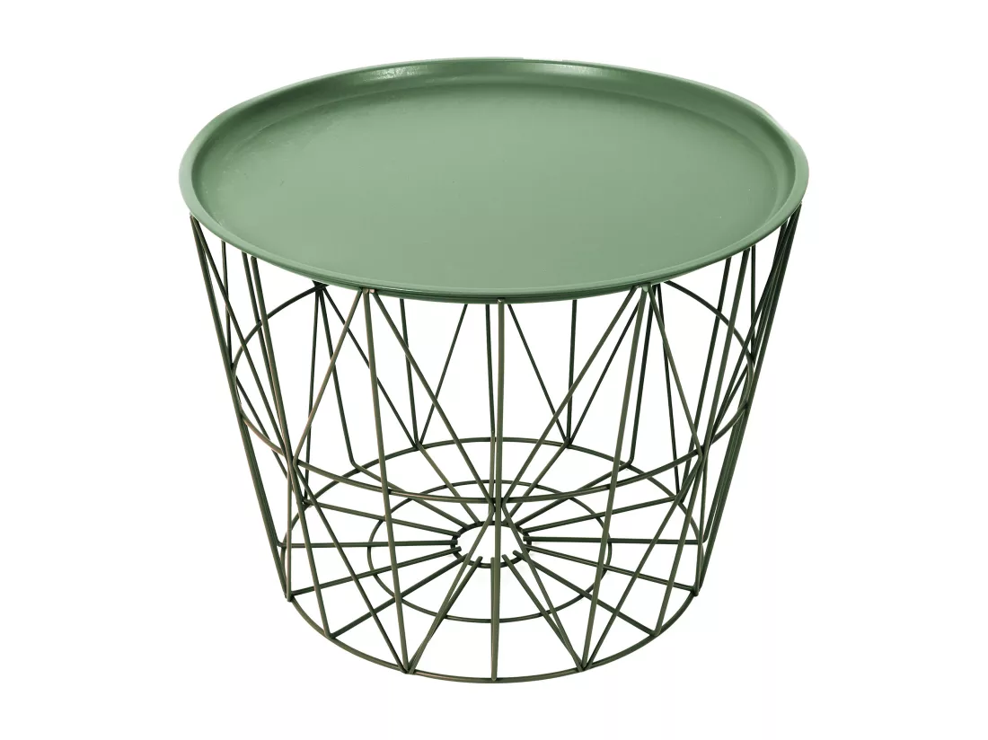 Table Filaire Metal Vert Diametre 50cm