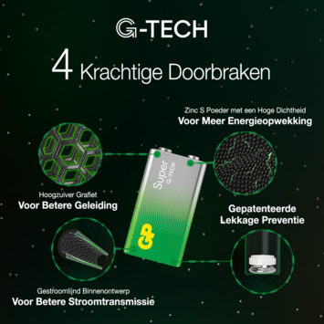 GP Batterij Alkaline super 9V