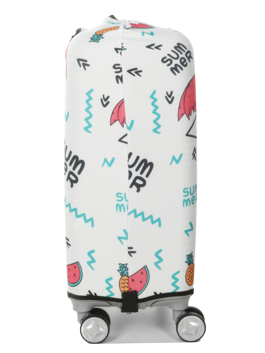 Housse de valise Periea White with Summer Flamingos S
