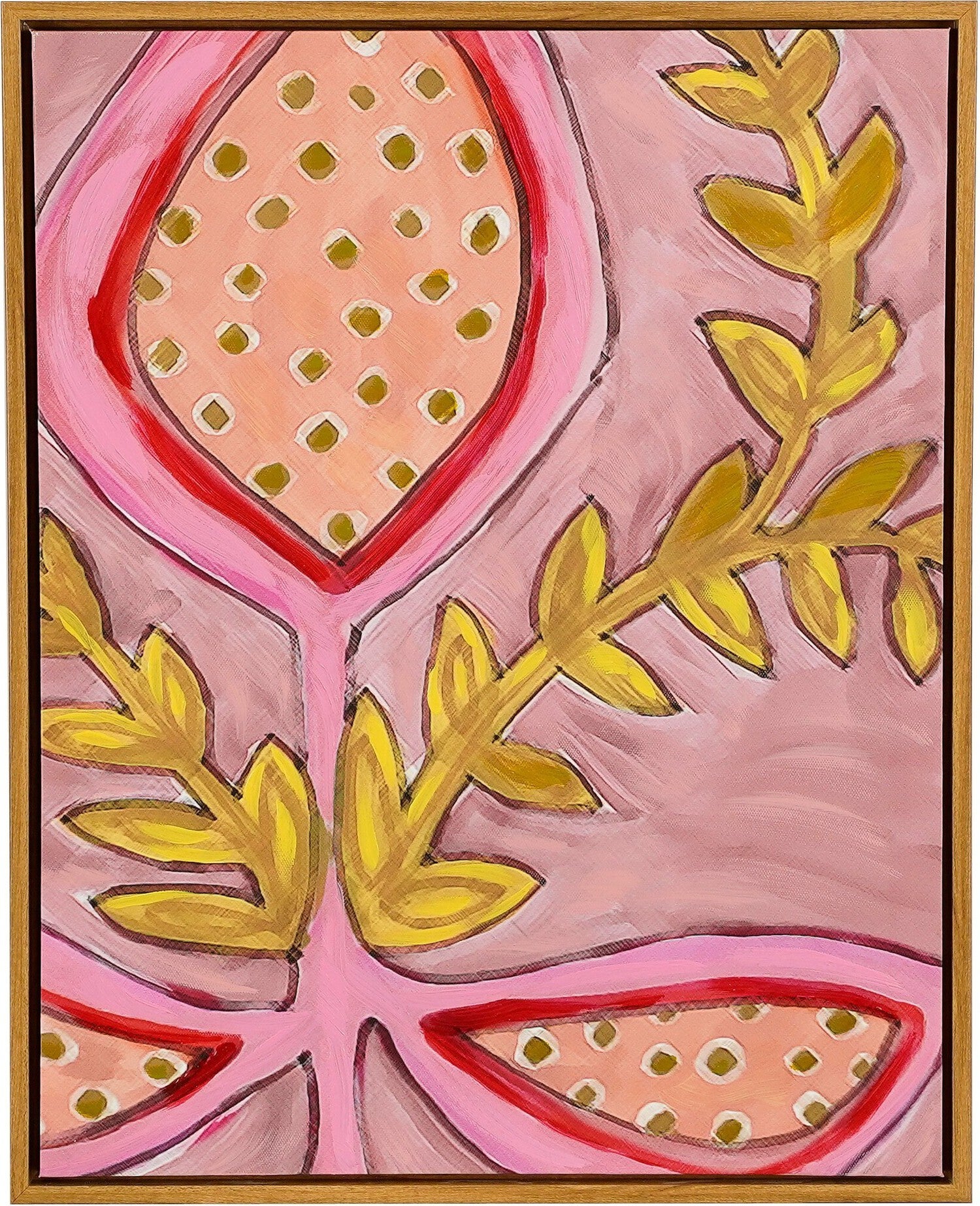 Mica Decorations schilderij Granada bloem multi 40 x 50 x 3,5 cm