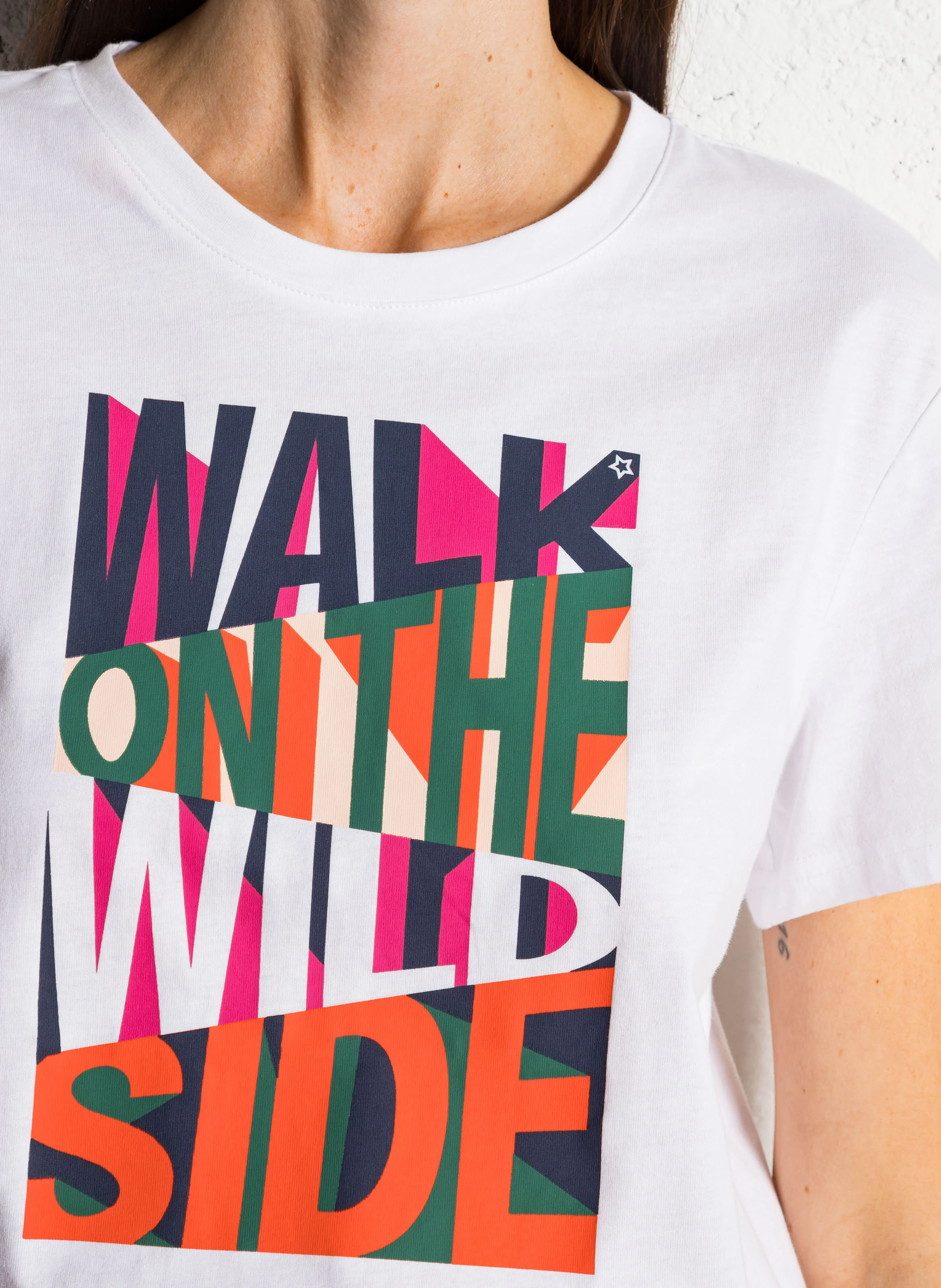 TALK - Tee-shirt sérigraphié en coton | Blanc
