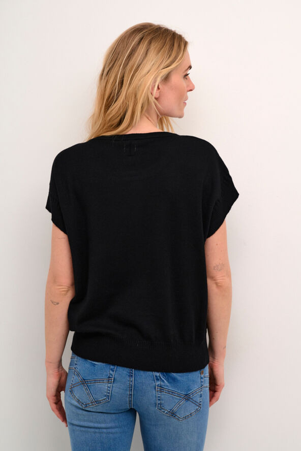 Cream CRDela Knit Waistcoat Pitch black