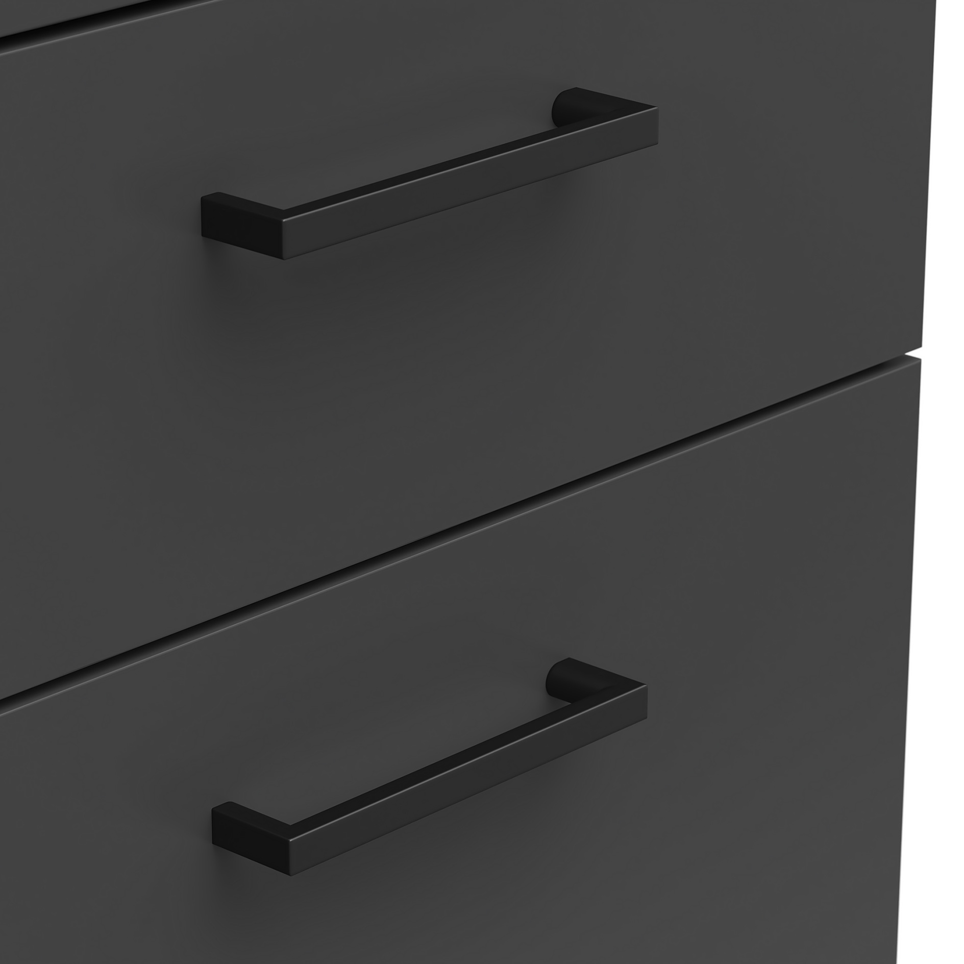 Kommode - anthrazit - eine Tür - 2 Schubkästen - 45 cm