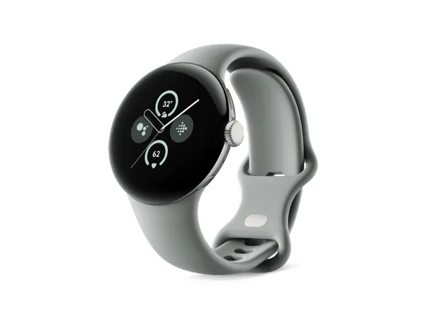 Google Pixel Watch 2 - Champagne-guldaluminium - smart ur med aktivt bånd - fluoroelastomer - nøddebrun - båndstørrelse: S/L - 32 GB - Bluetooth, Wi-Fi, NFC, LTE - 4G - 31 g