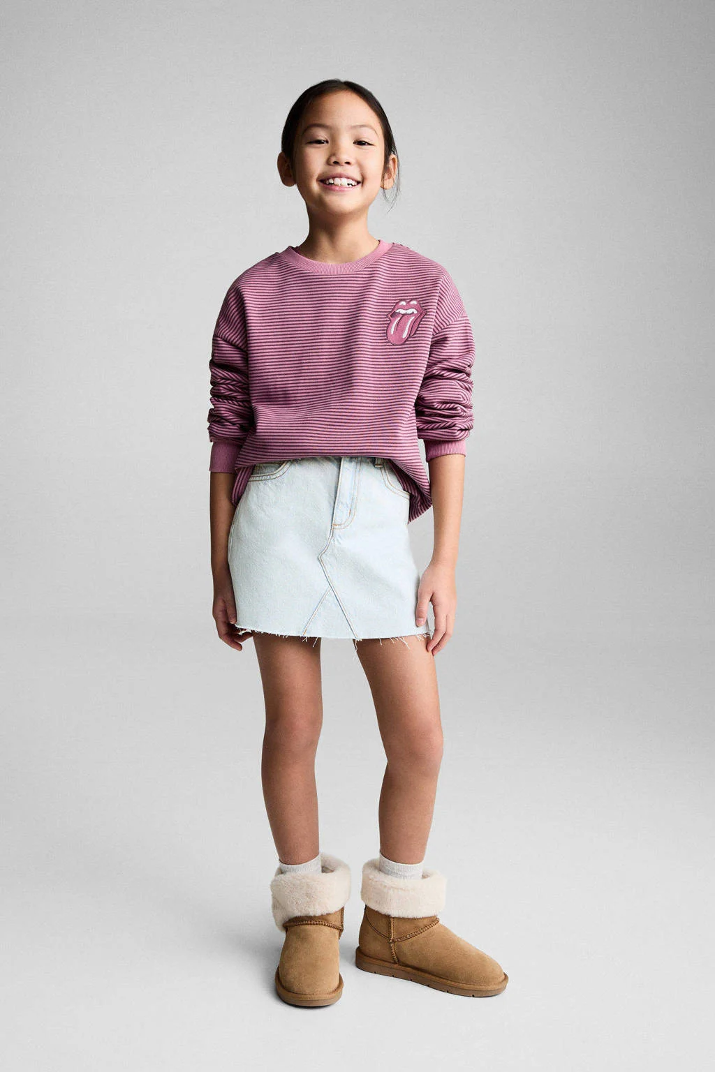 Mango Kids sweater roze