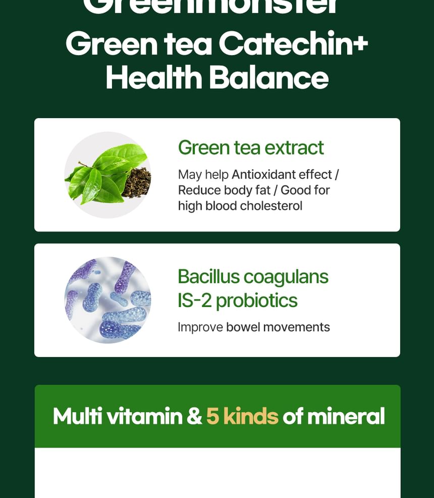 GREEN MONSTER - Dieet 14 in 1 Groene Thee Catechine+