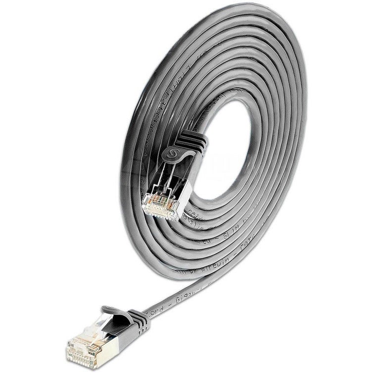 SLIM SL10078 CAT6 patchkabel U/FTP Ø 3.8mm zwart 15 cm