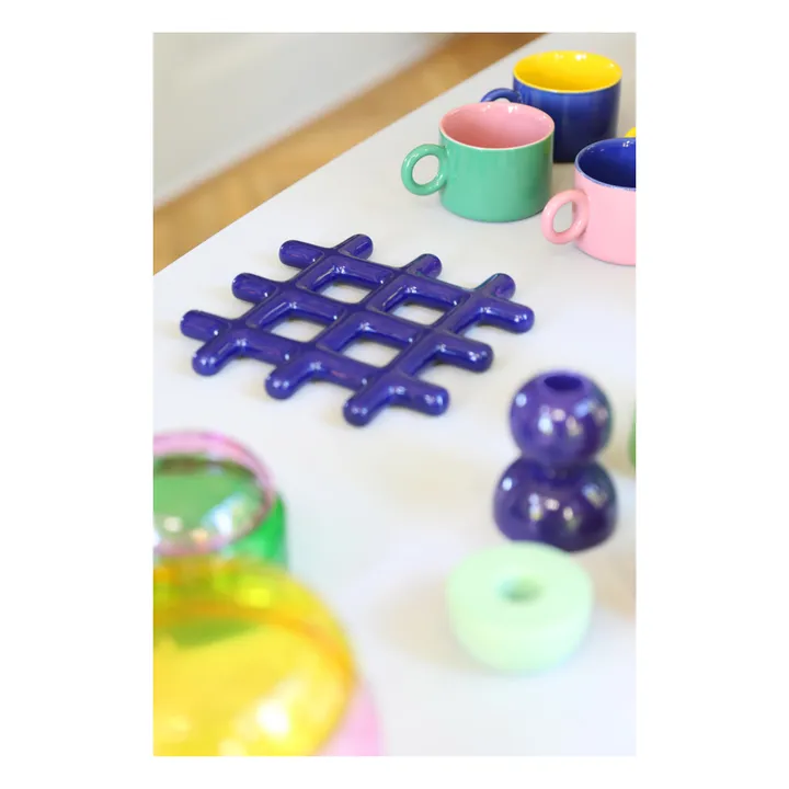 &Klevering Dessous de plat Grid | Bleu