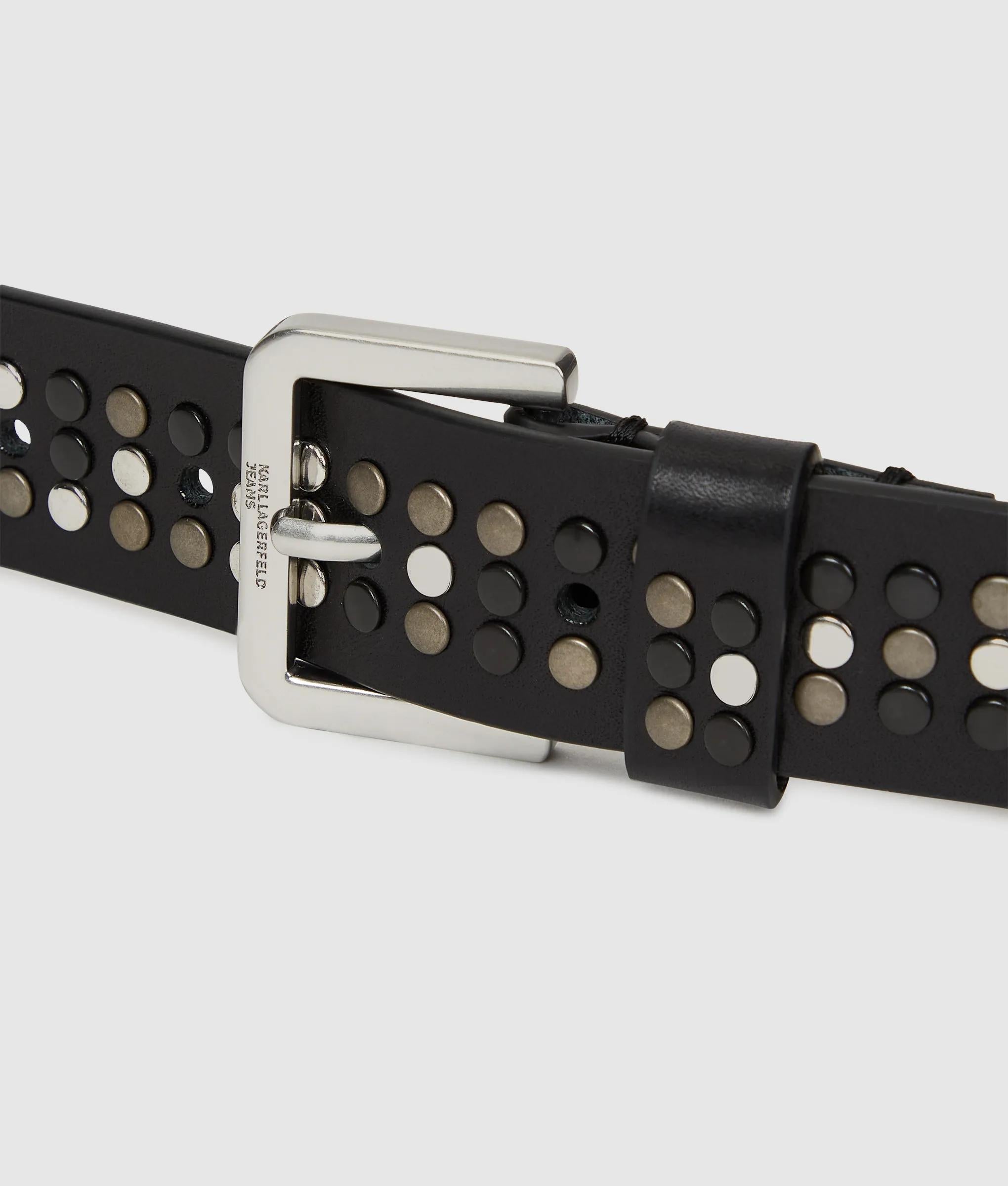 Leren riem met studs