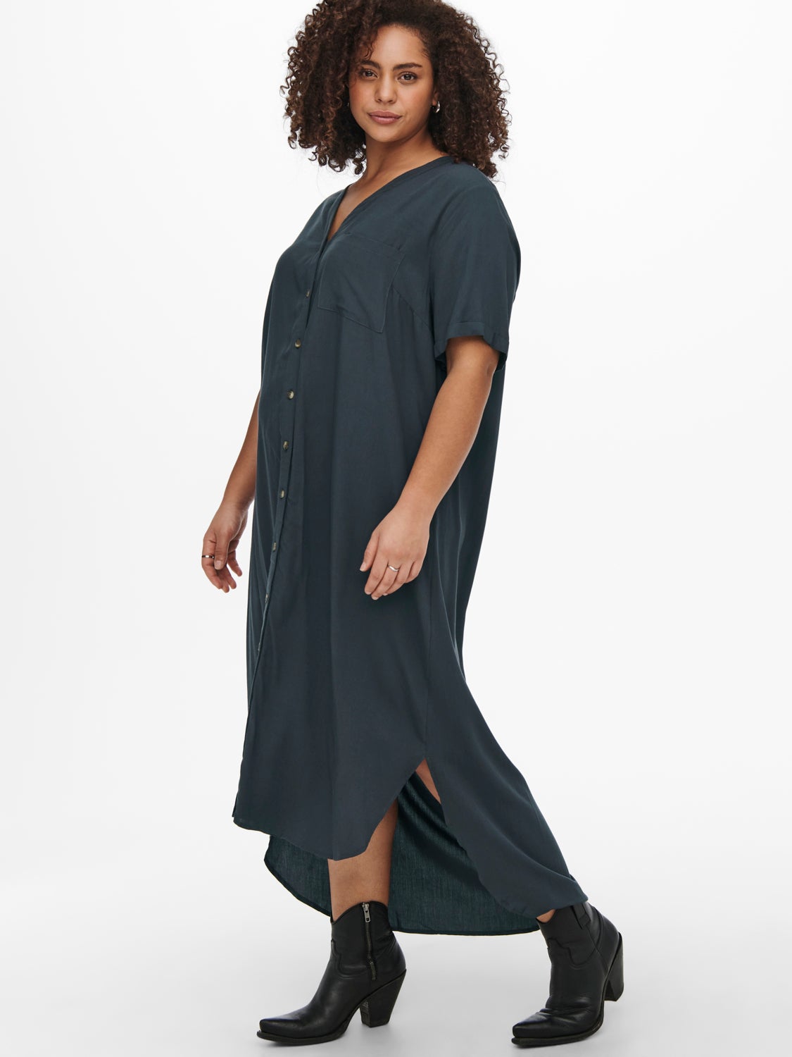 CARNEWDENIZIA Langes Kleid Blue Graphite