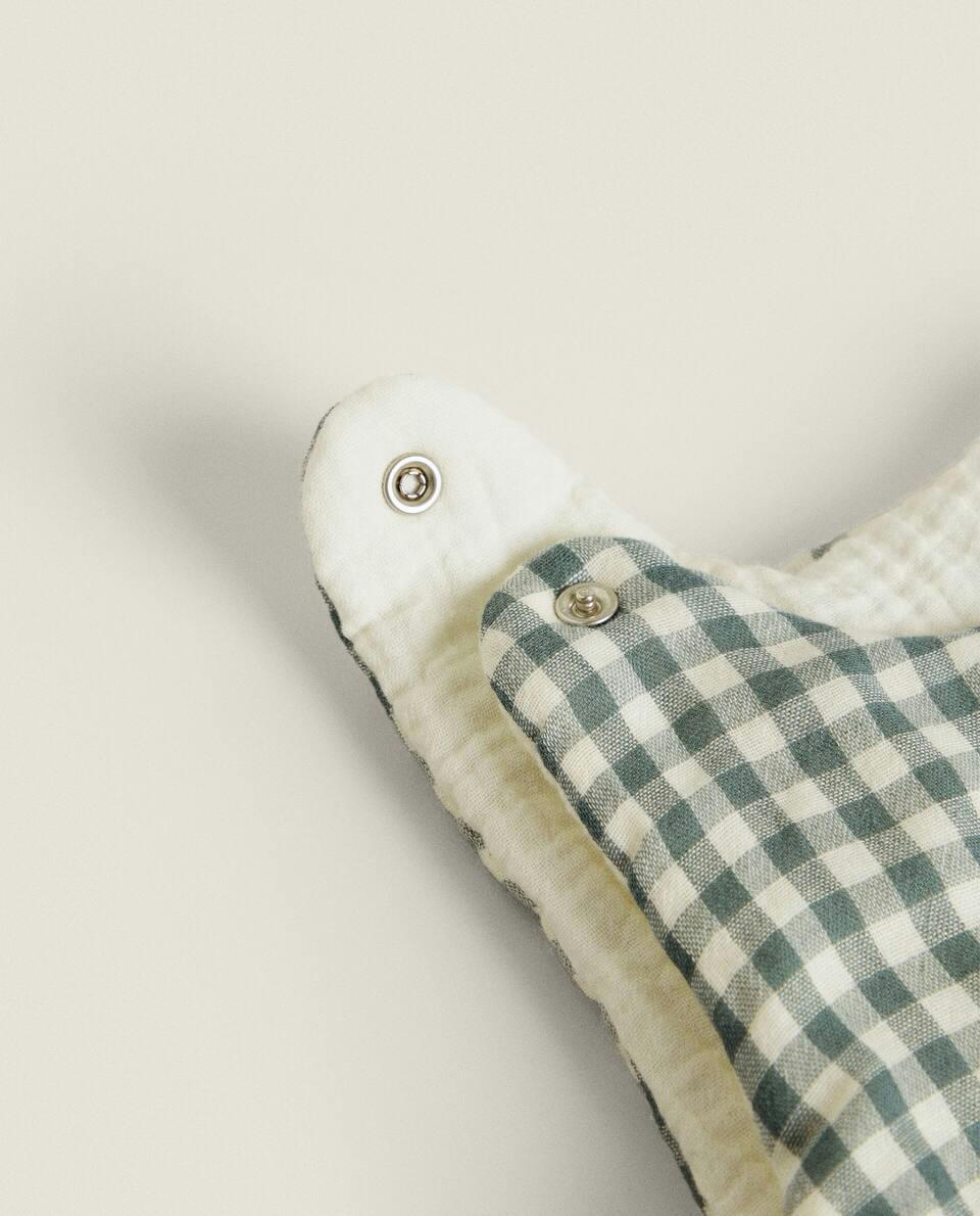Saco de dormir infantil de algodão xadrez