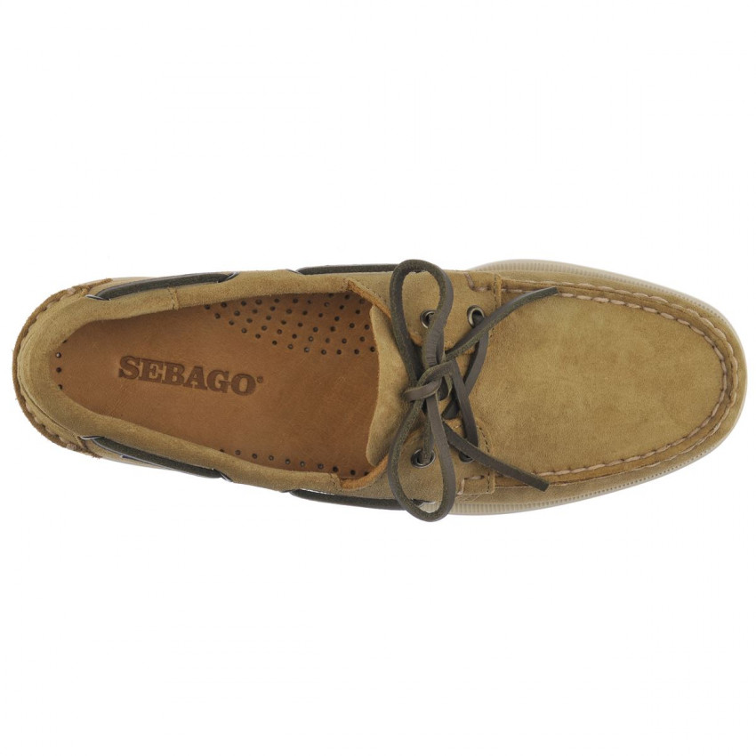 DOCKSIDES PORTLAND FLESH OUT Green Willow-Chaussures bateau pour homme en suede Portland