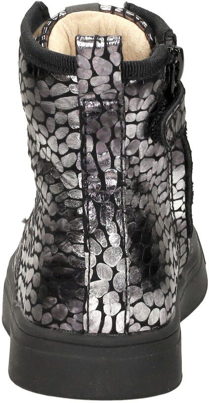Shoesme Veterschoen hoog zilver