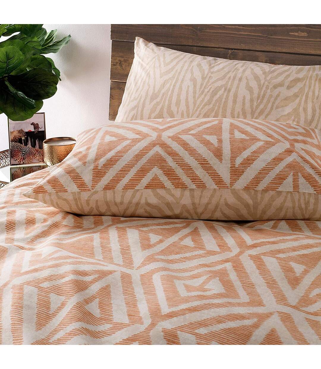 Furn - Parure de lit TANZA GLOBAL (Terre cuite) - UTRV2142