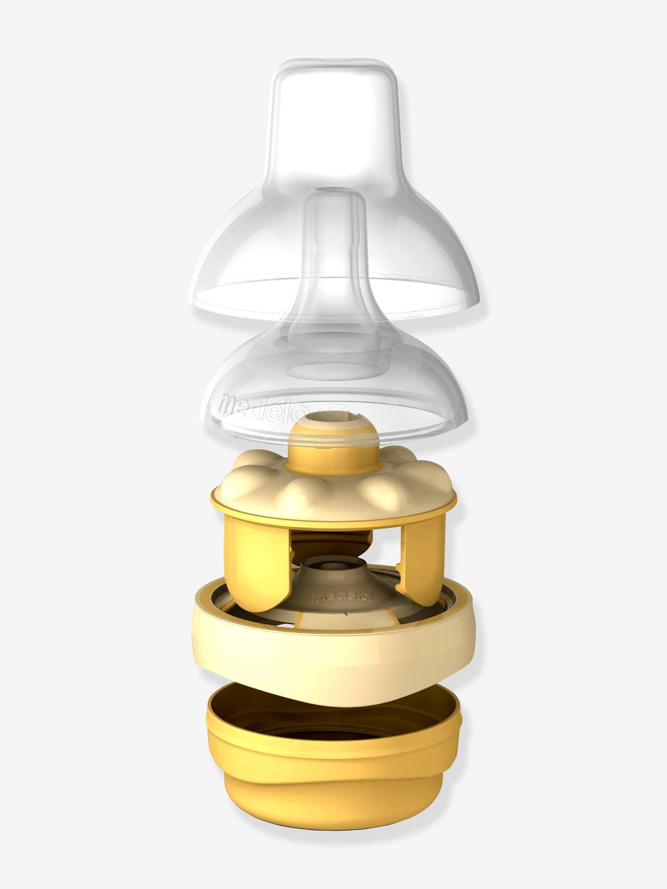 Mamadeira de 250ml com bico de alimentação incolor Calma® Medela.