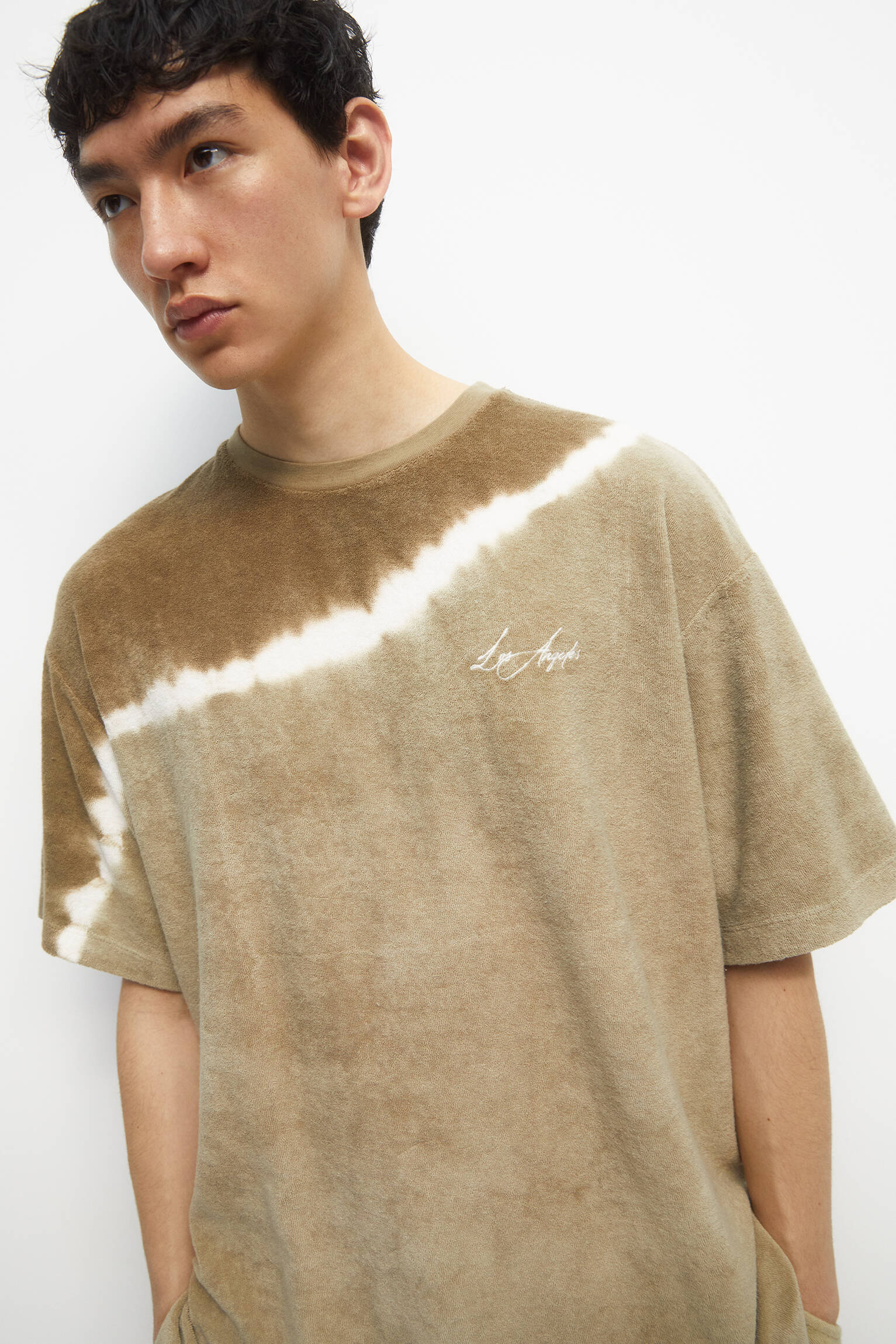 CAMISETA TIE-DYE SPRING SOUND - MARROM TAUPE