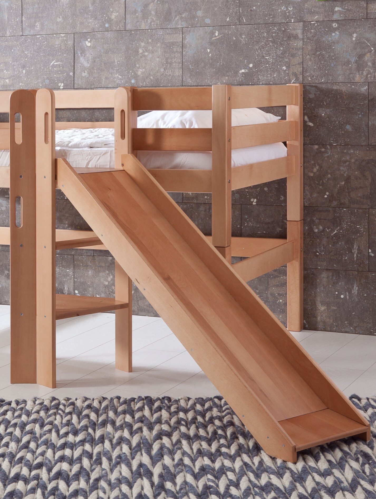 Relita - Spielbett Eliyas mit Rutsche - natur