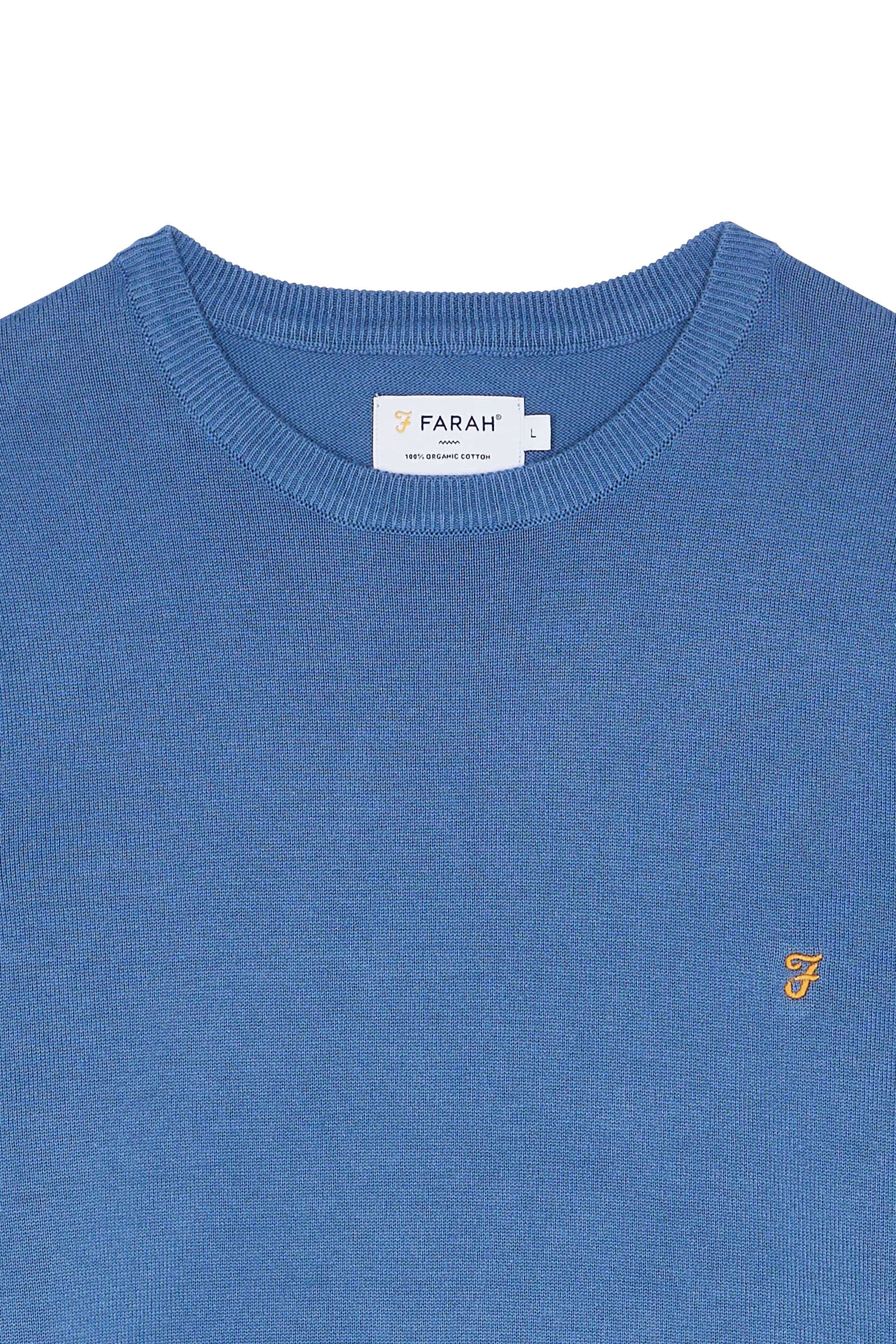 FARAH Pull mullen cotoon sweathe Bleu