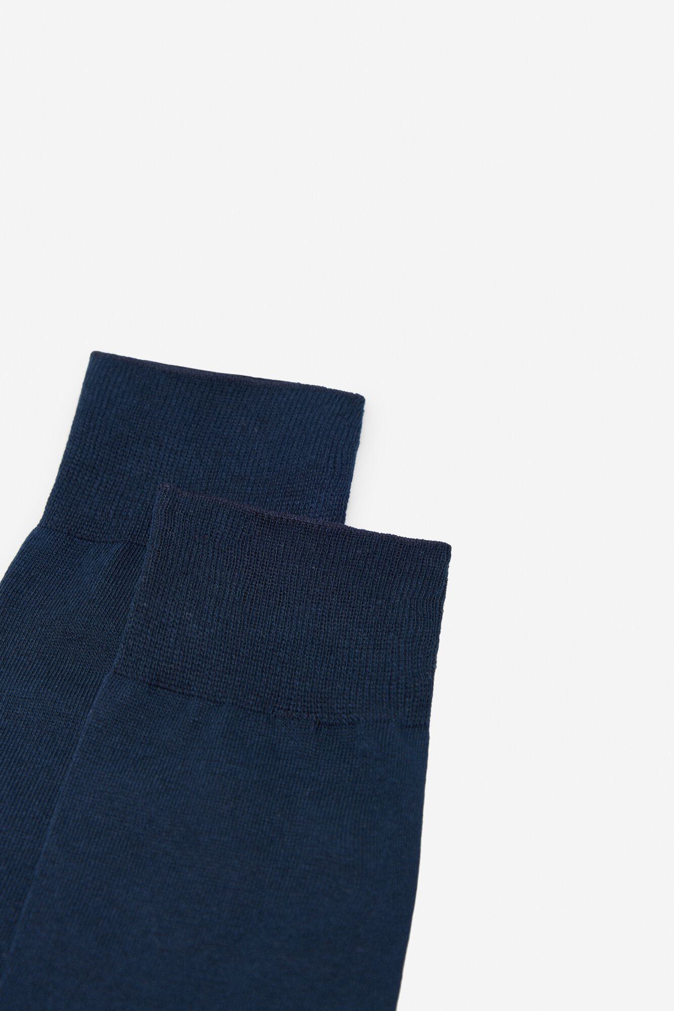 Pacote com 2 pares de meias lisas - Azul marinho