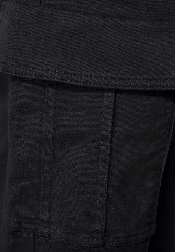 Relaxed Fit Cargo Hose - Black