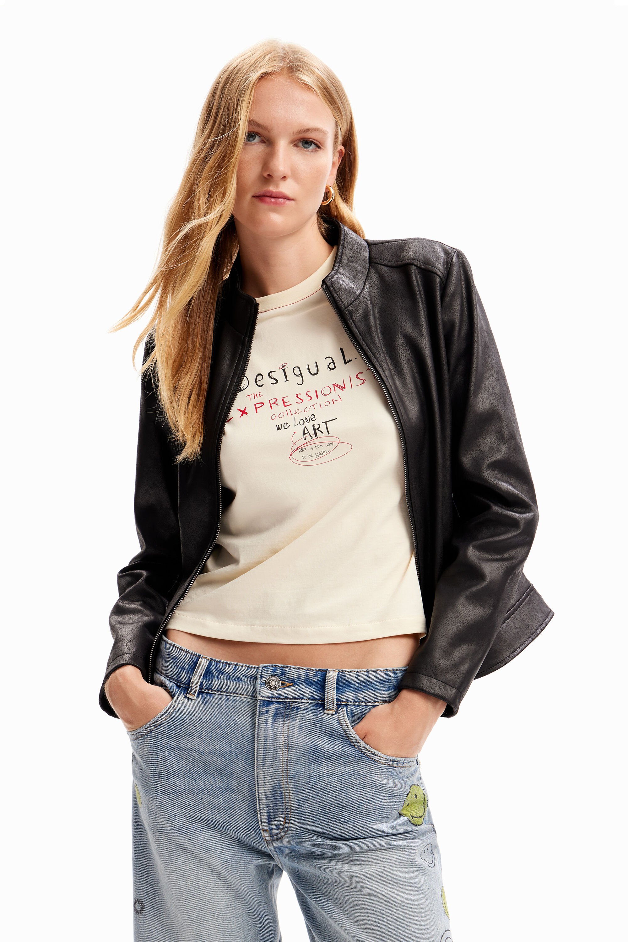 Veste motard ajustée