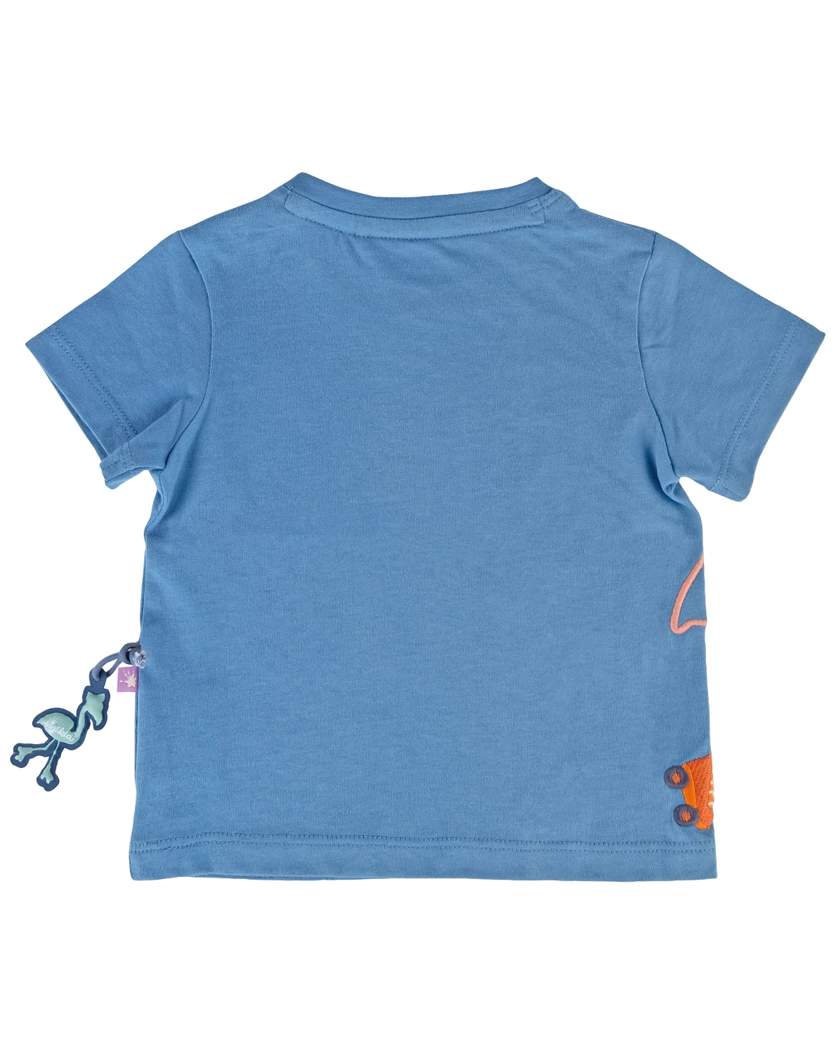 T-Shirt B - SKATING FLAMINGO in blau