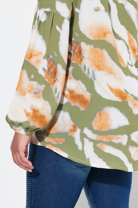 Tunika, A-Linie, Batik-Muster, Peace-Zeichen